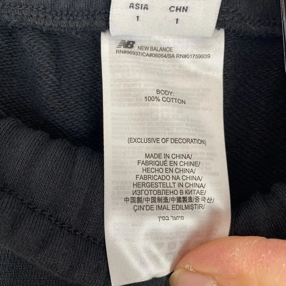 New Balance Men’s Sweatpants Warped Classic Terry Joggers Size Small Black NEW
